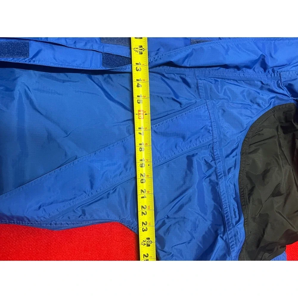 Bass Pro Shops Mens Blue Black Hooded Jacket Windbreaker Size M
